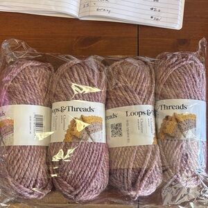 SOLD!!Loops & Threads Pink Yarn Set